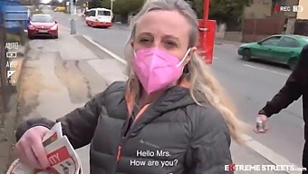 Intense Public Threesome With Vaginal Prolapse Action