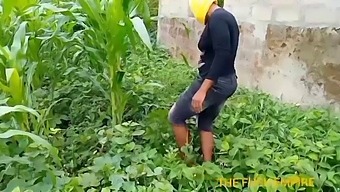 African Teacher Visits Her Maize Farm And Gets Lucky With A College Boy