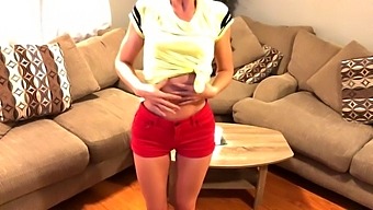 Stepcousin-It'S Sizzling Strip Show With Big Natural And Small Tits