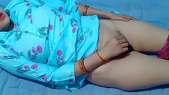 Indian Village Girl'S Solo Play With Painty In Homemade Video
