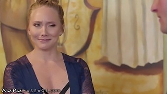 Busty Blonde Aj Applegate Indulges In Naughty Massage With Stepbro
