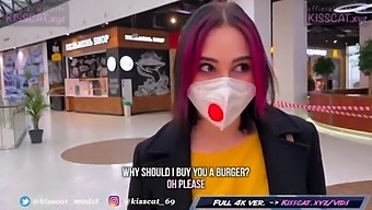 Russian College Student Gives A Risky Blowjob In A Fitting Room At Walmart