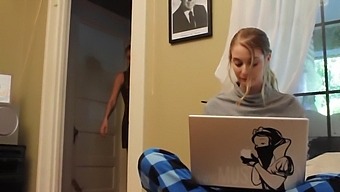 Amateur College Girls Engage In Hot And Funny Lesbian Sex At Home With Their Horny Stepsisters