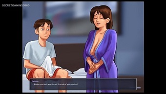 Mature Stepmom Catches Young Man Pleasuring Himself