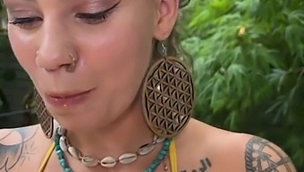 Busty Hippie Babe Gives A Hot And Heavy Blowjob In Hd