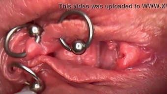 Intense Close-Up Of My Pierced Pussy And Clit, Leading To Self-Pissing