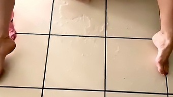 Young And Stunning Girl Indulges In Self-Pleasure And Squirts Vigorously In Her Living Room, Embodying The Persona Of A Lustful Nymph Ready For Intercourse, While Releasing A Powerful Spray Of Urine