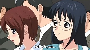 A Group Of Men Sexually Assault A Young Woman With A Cursed Bra On A Train In A Hentai Video