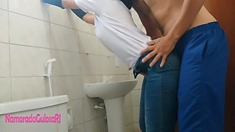 Nine-Months-Later Bathroom Blowjob With A Big Dick