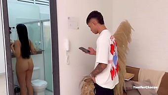 Horny Stepcousin Gets Caught Spying And Gets Punished With A Deepthroat