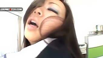 Japanese Secretary Gets Her Round Buttocks Sat On In Steamy Scene
