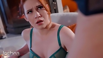 Redhead Lesbian Uses Strapon On Arian Joy Followed By Scissoring Climax