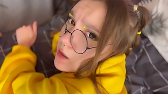 A Stunning Babe Kneels Down And Gives A Blowjob, Just Like The Last Time, Leading To An Explosive Climax On Her Feet. A Pov Experience In 4k Quality.