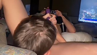 Purple-Haired Caretaker Explores Wild Bisexual Sex With Quad And Sex Toy