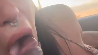 Melissa Lisboa'S Skilled Oral And Milking While Driving In Hd Video