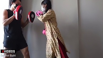 Desi Ufc Hopeful Girl Showcases Her Punching Skills