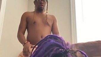 A Struggling Purple-Haired Punk Gets Roughed Up During Intense Sex Session