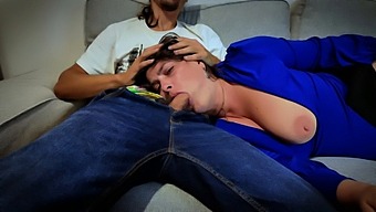 Stepson'S Rough Encounter With Stepmom'S Big Natural Tits