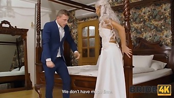 Bisexual Threesome On The Wedding Day With A Hot Latina Bride