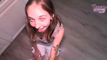 Breezy Bri, The Babysitter, Gives Seth Brogan A Blowjob And Gets Creampied!